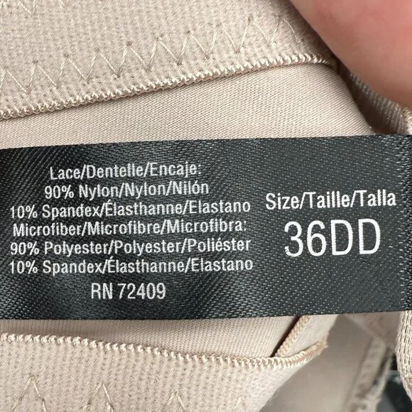 NWT Women's RENE ROFE Lightly Padded‎ Lace Underwire Bra #B27095 | Size 36DD - Picture 4 of 7